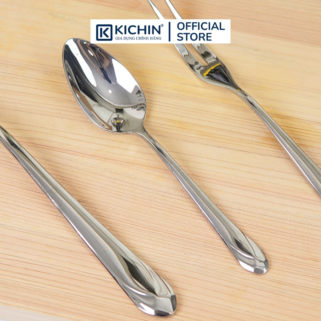 Combo 3 thìa súp cao cấp thép 18/10 dòng York thương hiệu Kichin