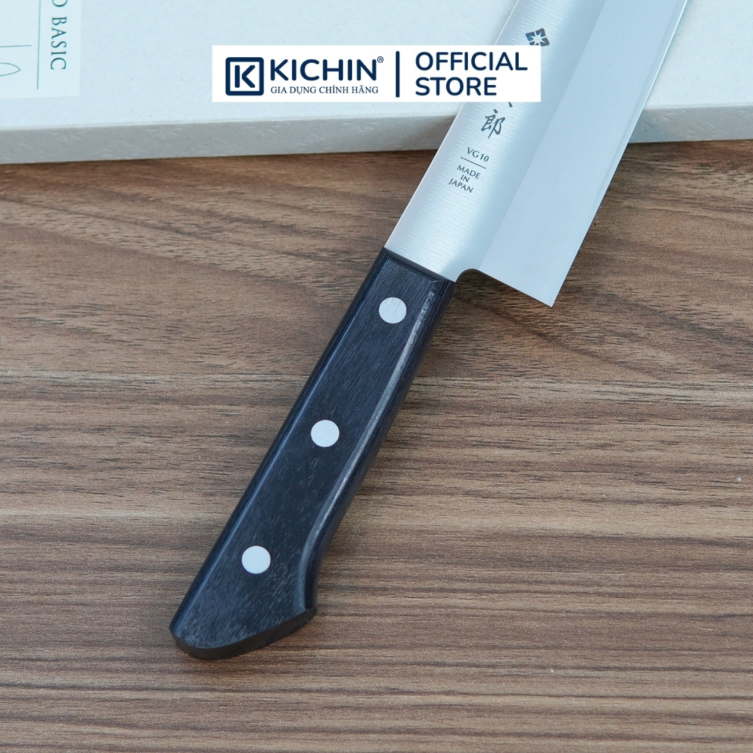 Dao bếp Nhật cao cấp TOJIRO BASIC Santoku thép VG10 - Dao thái đa năng 170mm F-316