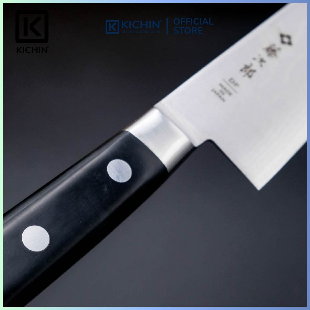 Dao bếp Nhật cao cấp Tojiro Santoku thép VG10 - Dao thái đa năng 210mm F500