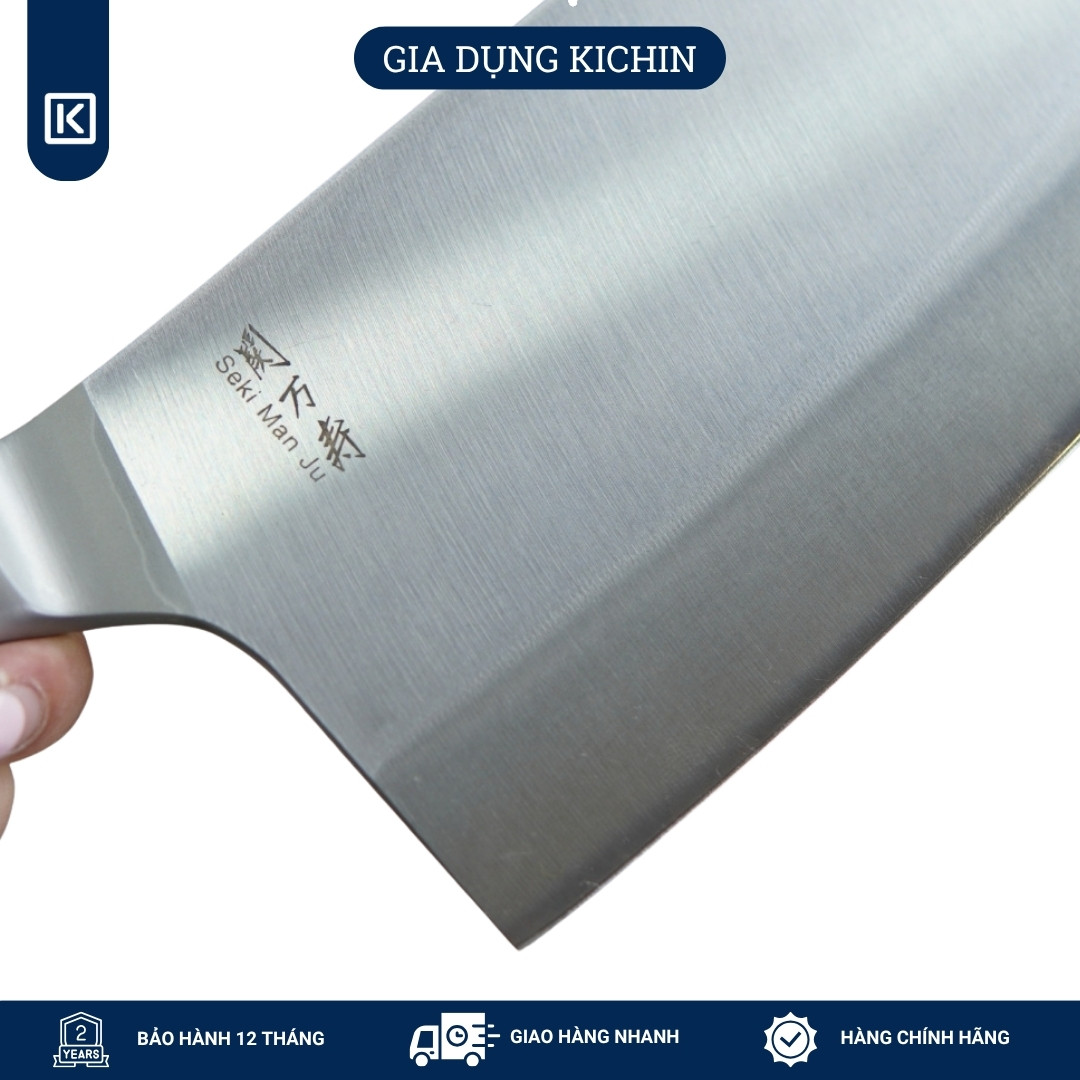 Dao chặt thịt, chặt xương Nhật cao cấp KAI Seki ManJu cán kim loại - 041BE0406 (175mm)