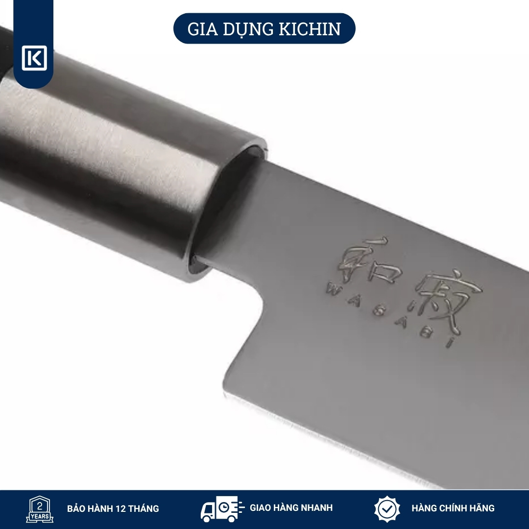 Dao thái đa dụng Nhật Bản cao cấp KAI Wasabi Black Utility - 6715U (150mm)