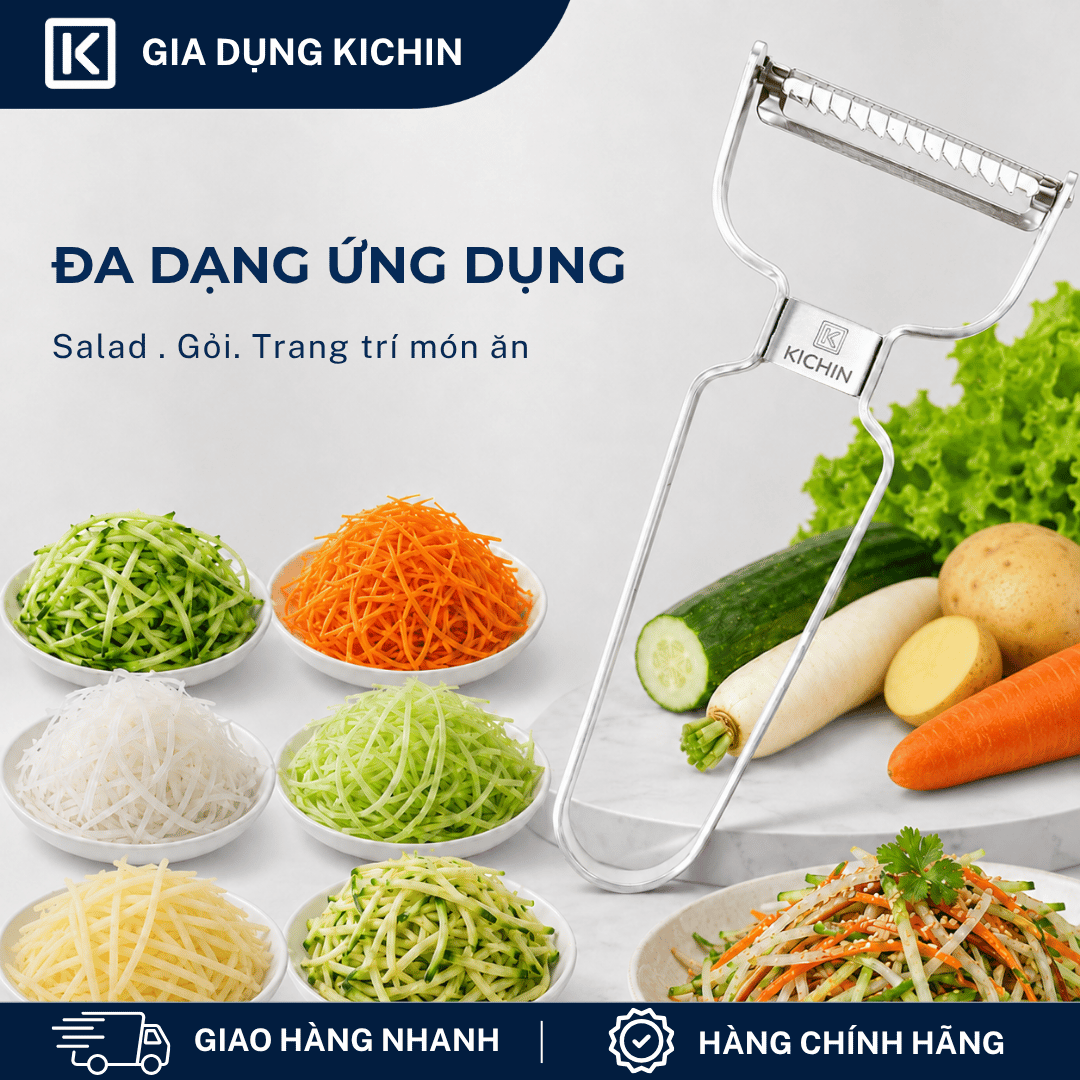 Nạo sợi rau củ quả cao cấp thép kháng gỉ thương hiệu KICHIN - NK03
