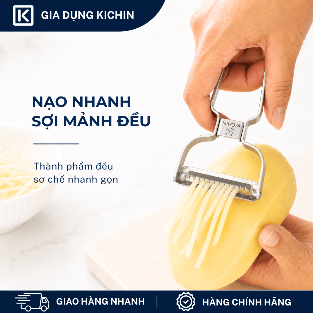 Nạo sợi rau củ quả cao cấp thép kháng gỉ thương hiệu KICHIN - NK03