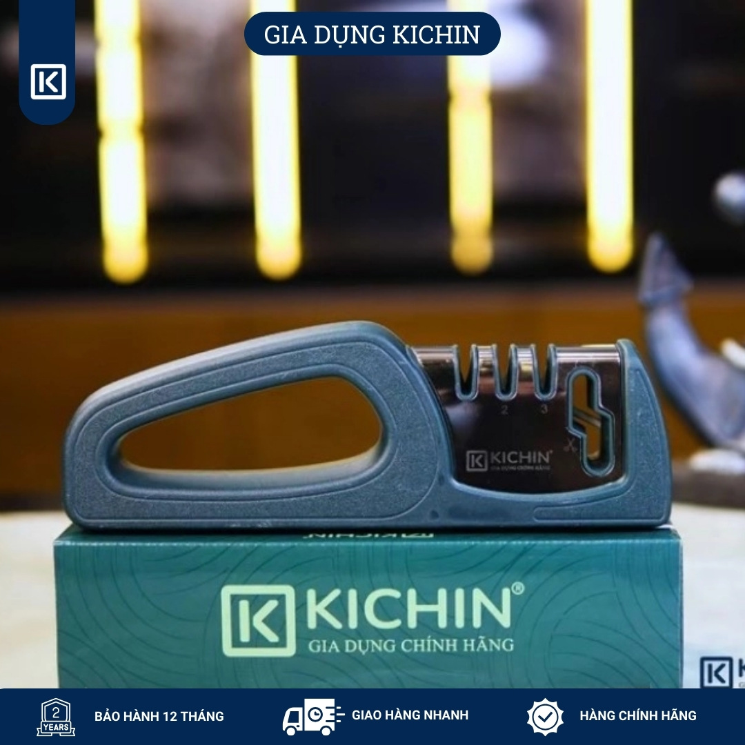 Combo Dao Kai Seki Manju Cán Nhựa Dòng Chef & Mài Dao Cao Cấp Kichin