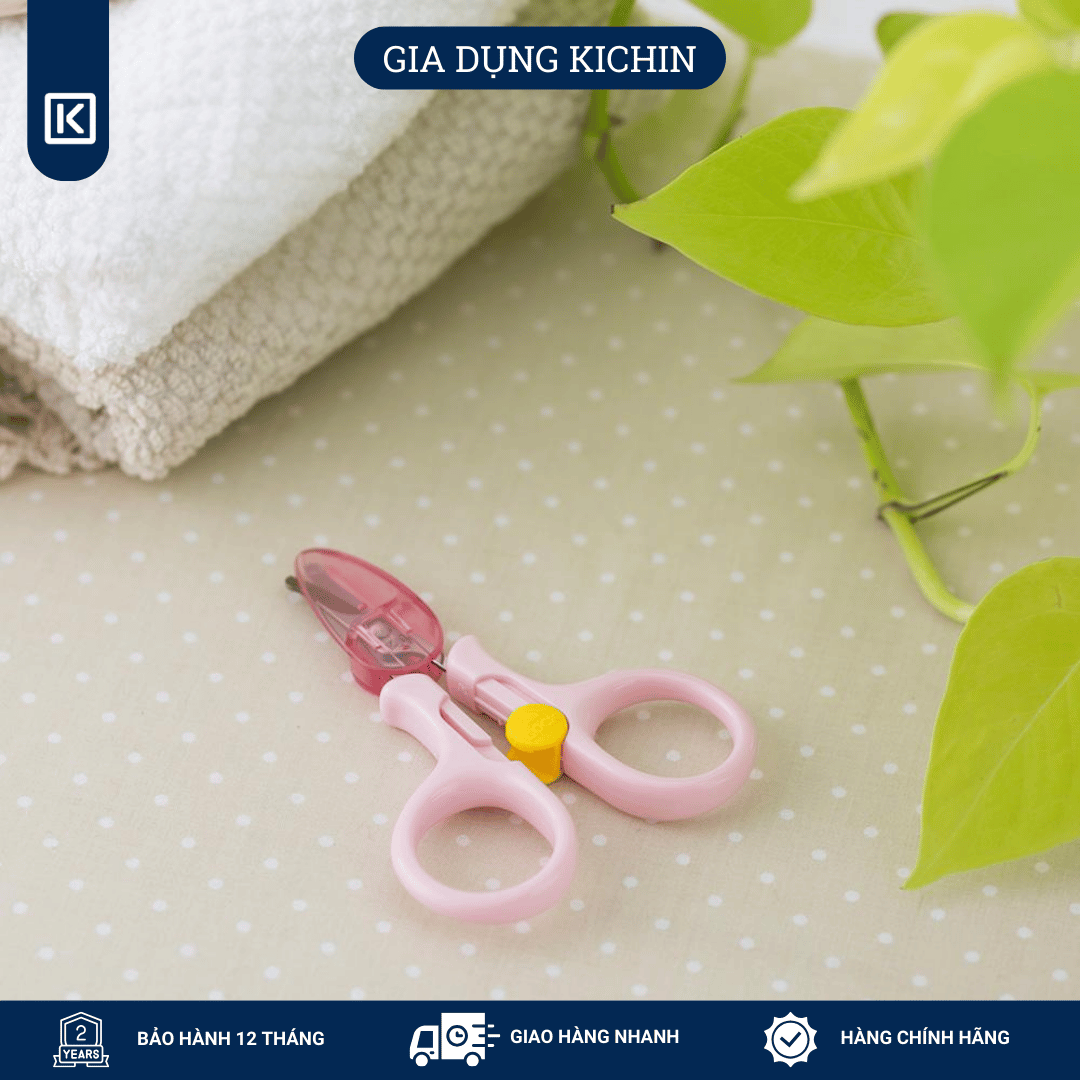 Kéo cắt móng tay cao cấp Nhật trẻ em KAI KF0113 (màu hồng)