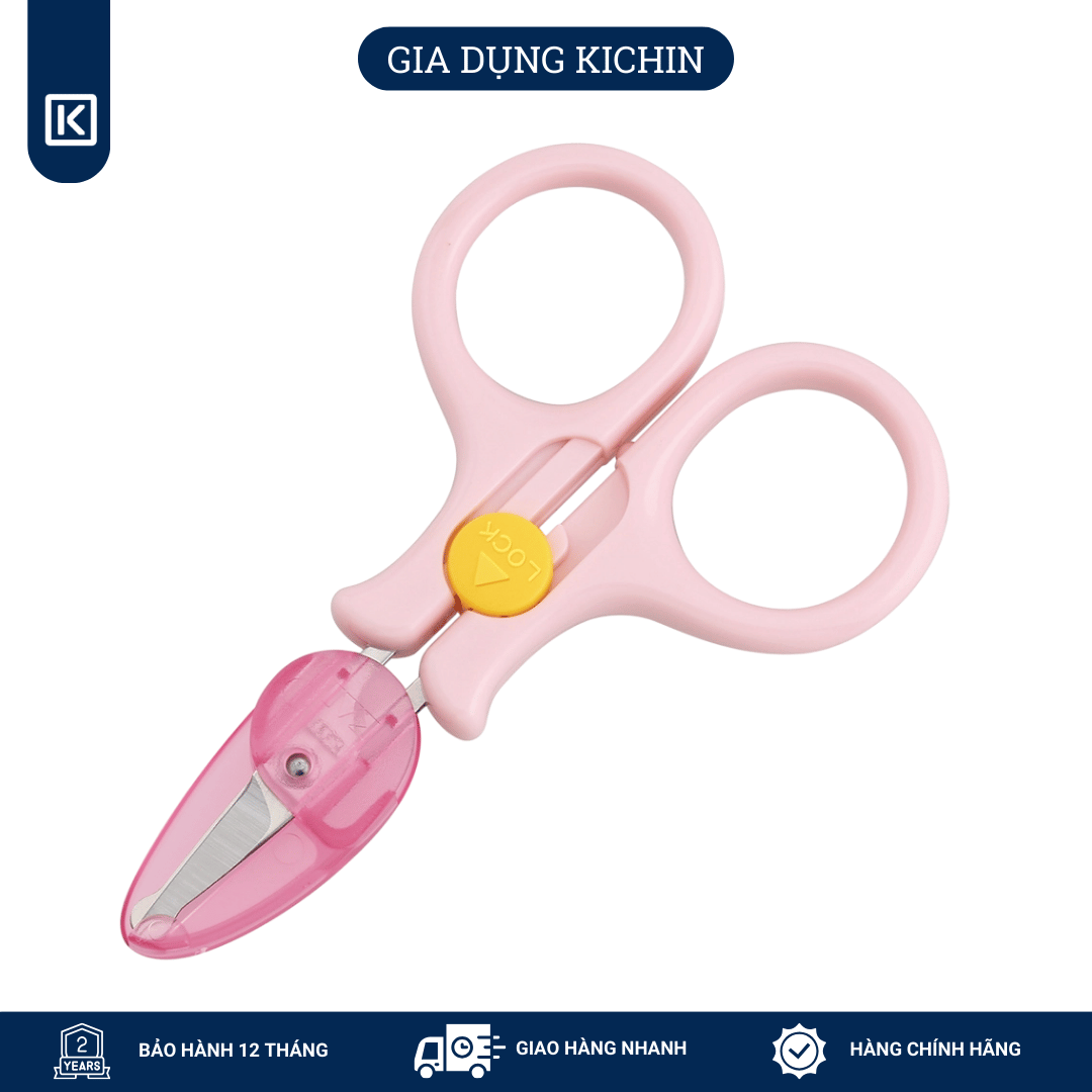 Kéo cắt móng tay cao cấp Nhật trẻ em KAI KF0113 (màu hồng)
