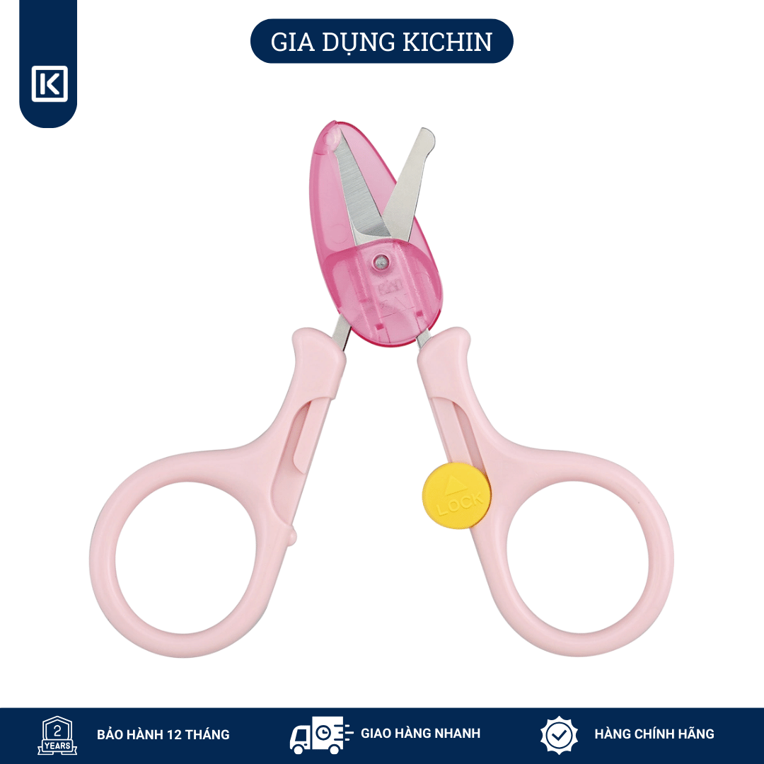 Kéo cắt móng tay cao cấp Nhật trẻ em KAI KF0113 (màu hồng)