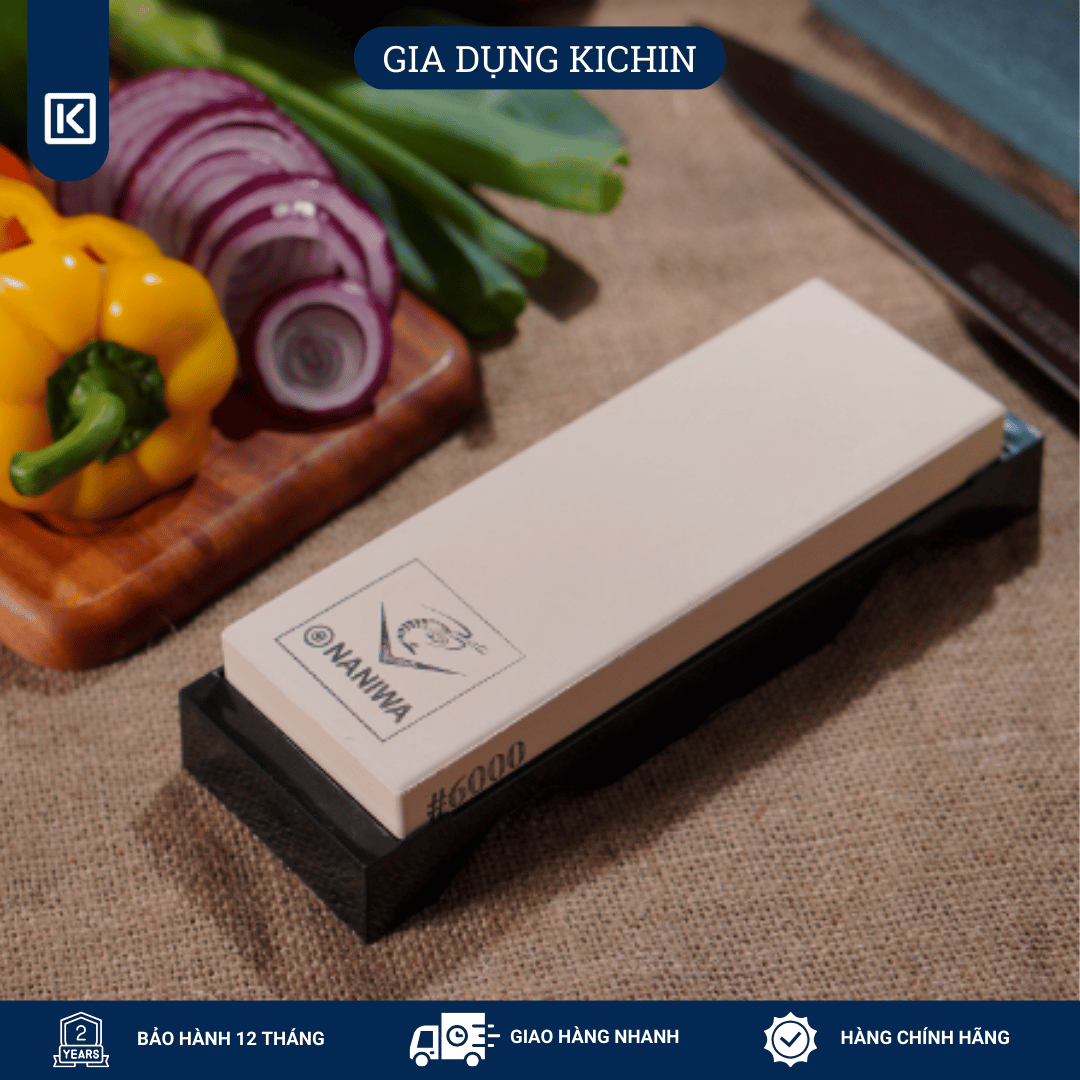 Đá mài dao tinh Naniwa Nhật độ mịn #6000 (có đế) (185x65x15) NKP-6000C