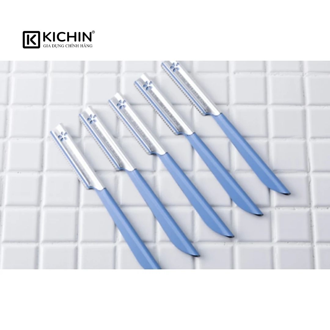 Dao cạo lông mày cao cấp Nhật Disposable BTMG-5F bộ 5 chiếc (màu xanh)