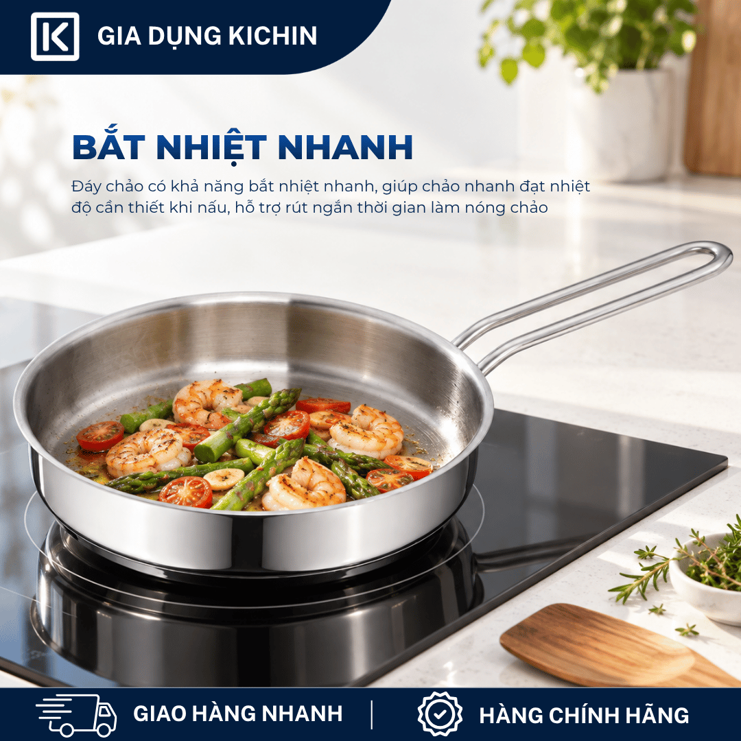 Chảo WMF Frying Pan D18cm Cromargan chất lượng cao hàng nội địa Đức