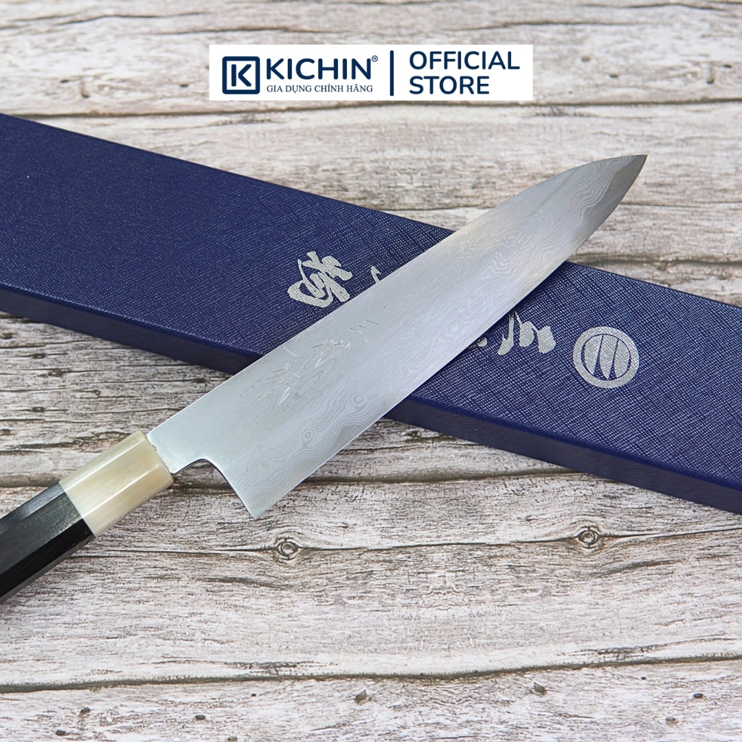 Dao Đa Năng Satoshi Nakagawa Damascus Aogami Guyto 210mm