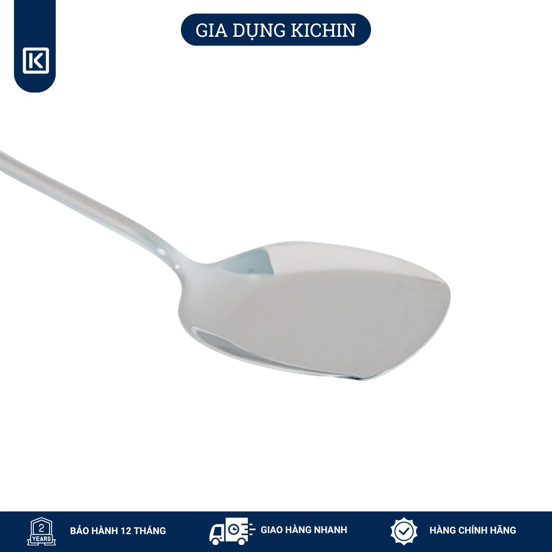 Xẻng lật thức ăn không lỗ cao cấp inox 304 thương hiệu Kichin KX-02