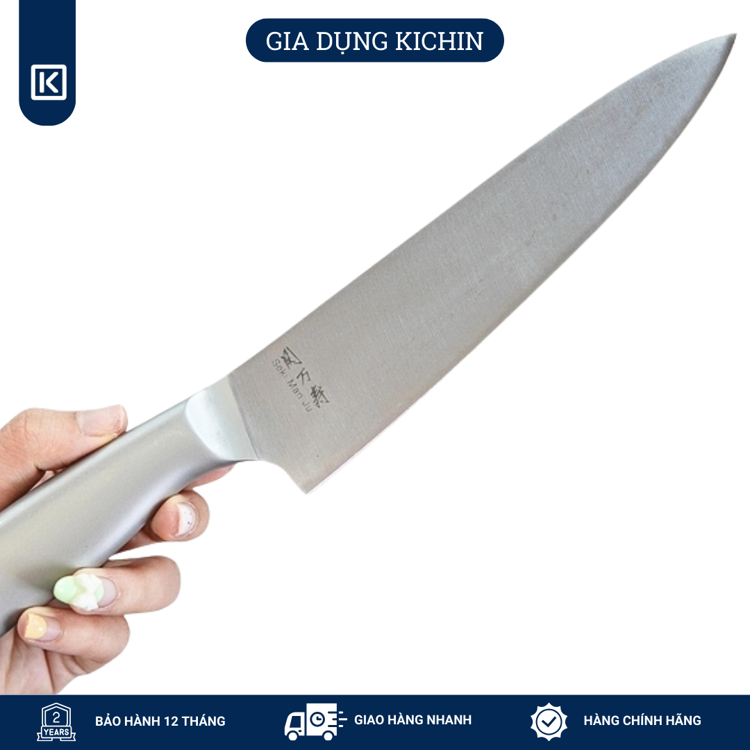 Bộ 3 Dao Bếp Cao Cấp KAI Seki Manju Cán Kim Loại - Dao Chặt, Dao Thái, Dao Gọt Hoa Quả