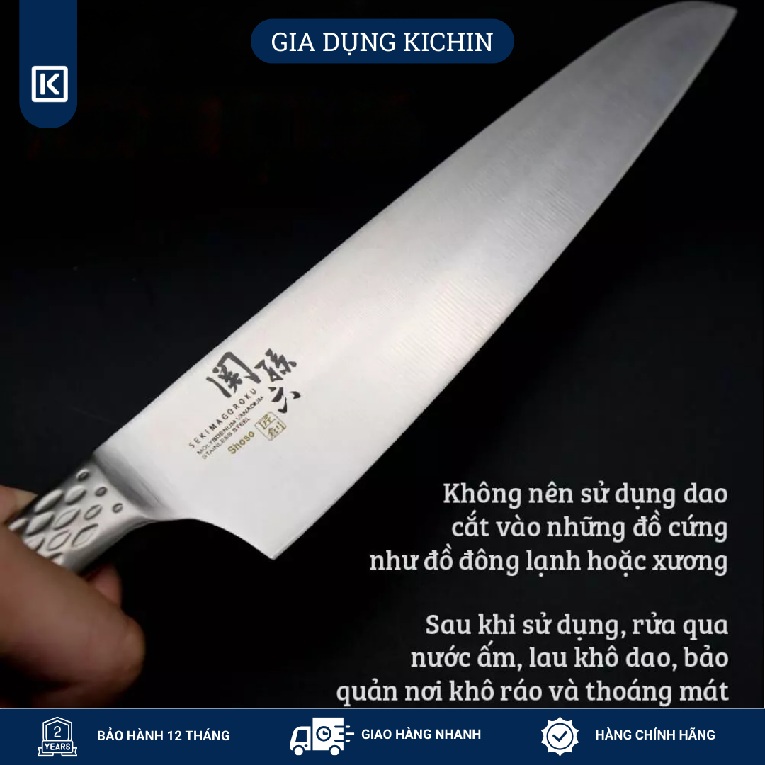 Dao thái thịt cá của Nhật Bản cao cấp KAI Shoso nguyên khối Chef - AB5160 (240mm)