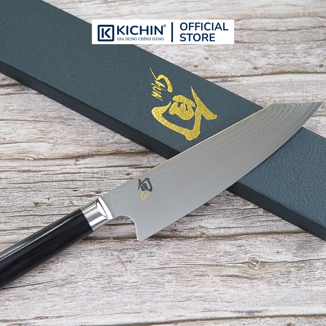 Dao thái thịt cá cao cấp KAI Nhật Bản - Shun Classic Kiritsuke thép VG-Max Damascus 69 lớp DM0771 (200mm)