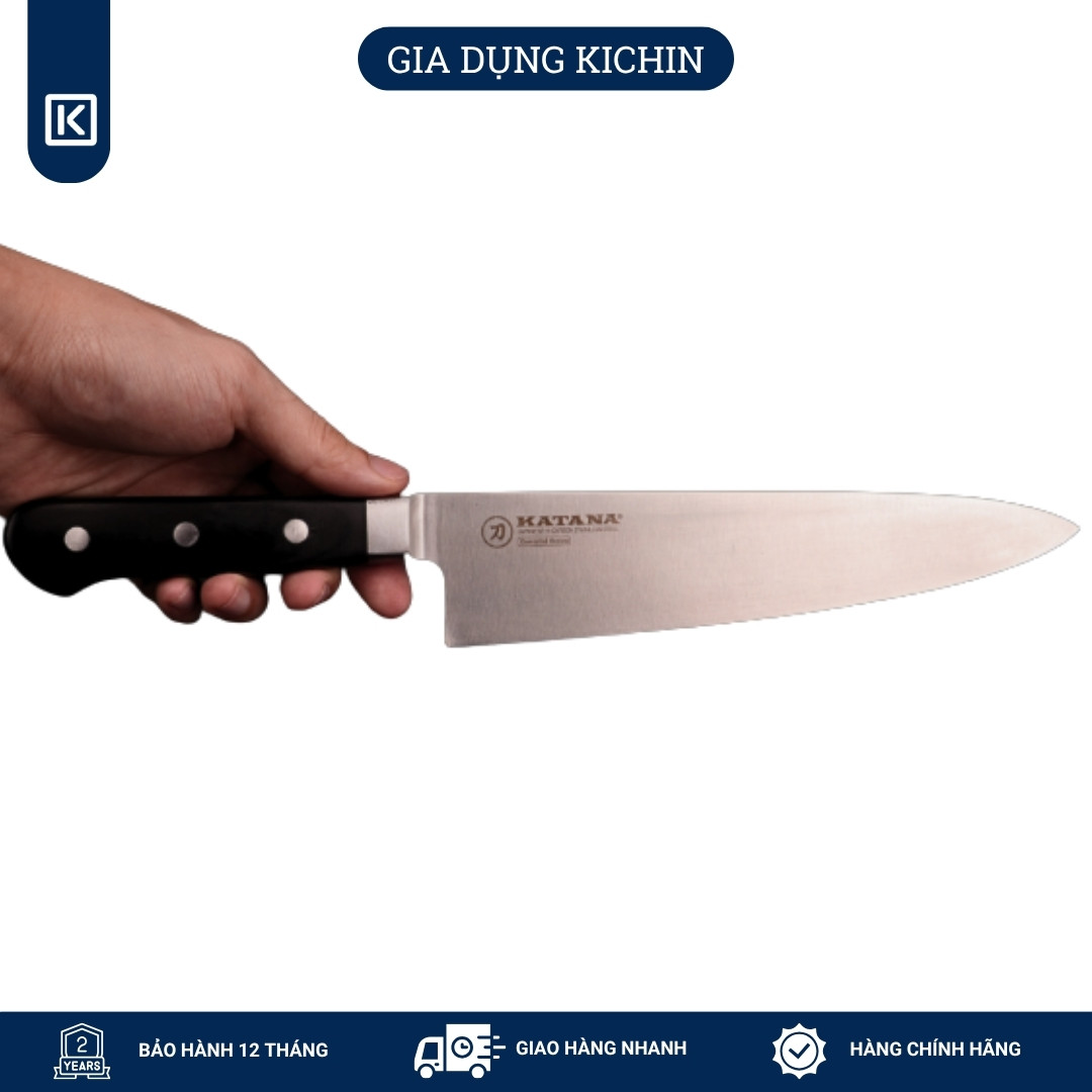 Bộ 3 chiếc dao bếp cao cấp thương hiệu KATANA Essential - Dao thái thịt cá - Dao đa năng -  Dao gọt hoa quả - KATA200