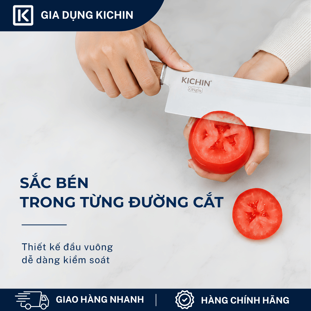 Dao bếp cao cấp thương hiệu KICHIN Origin Nakiri- Dao thái rau củ KCD-103