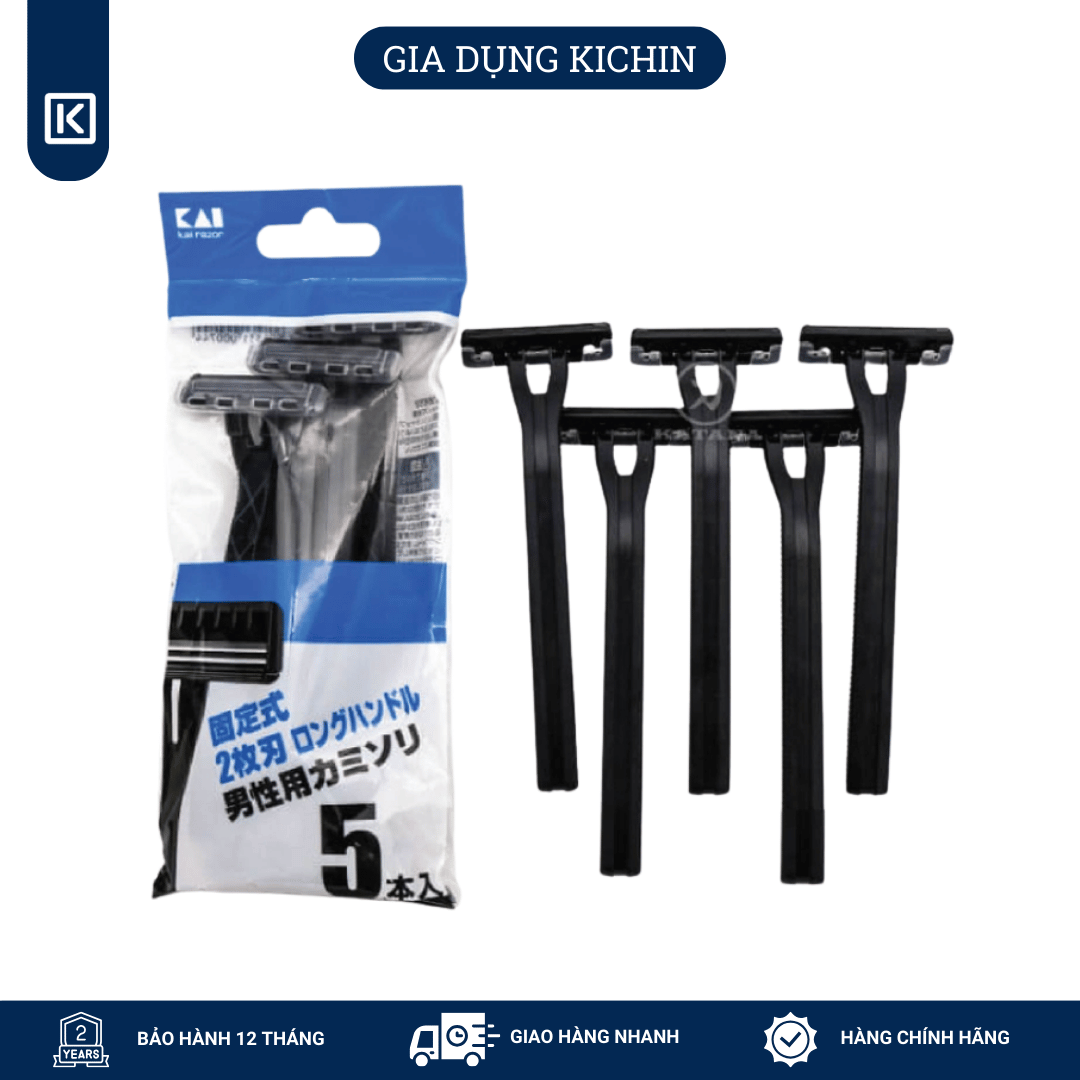 Dao cạo râu cao cấp Nhật LUF-5P bộ 5 chiếc (màu đen)