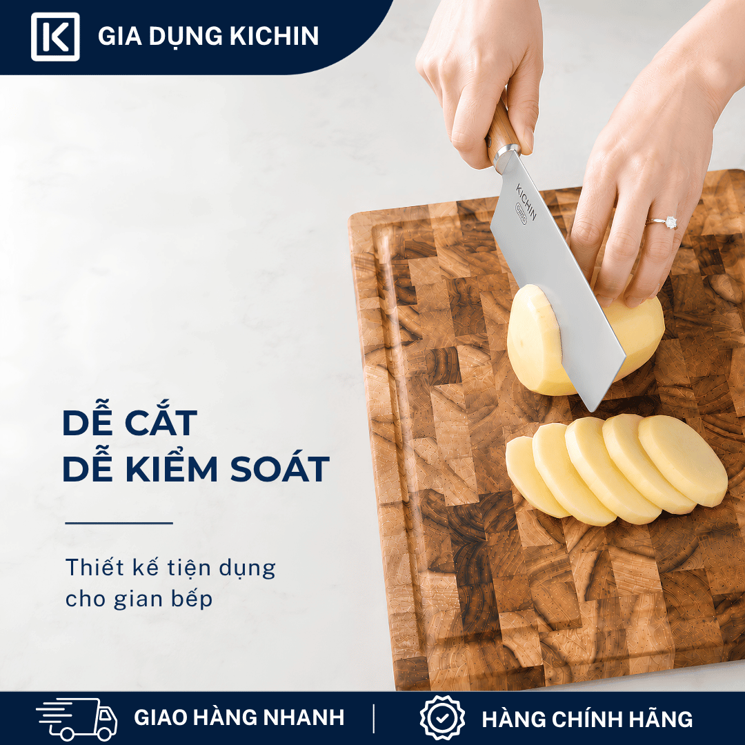 Dao bếp cao cấp thương hiệu KICHIN Origin Nakiri- Dao thái rau củ KCD-103