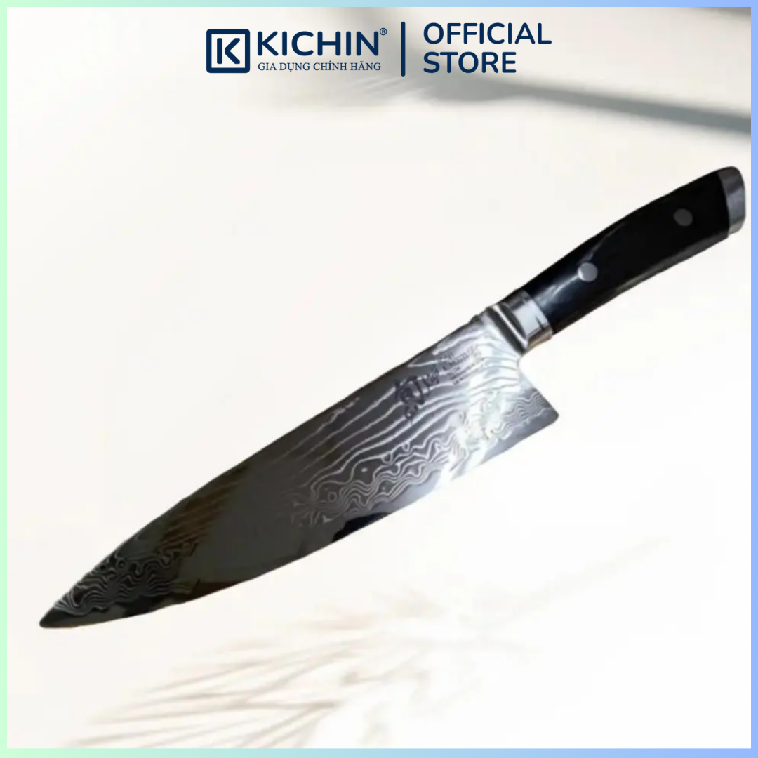Dao thái thịt cá cao cấp KAI Nhật Bản - Shun Kaji Western Cook thép SG-2 Damascus 33 lớp KDM0031 (200mm)