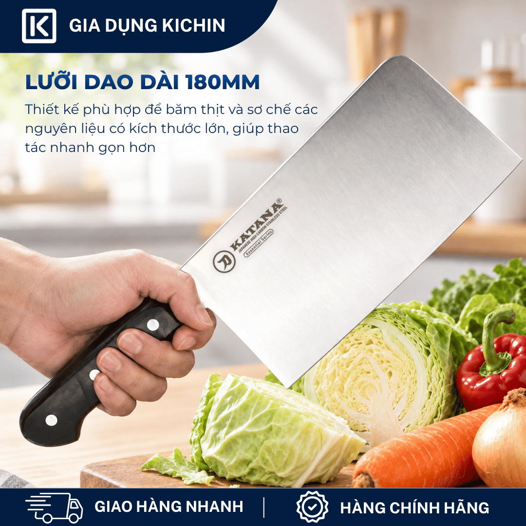 Dao bếp chặt chuyên dụng KATANA Essential Chopping - KATA205 (180mm)