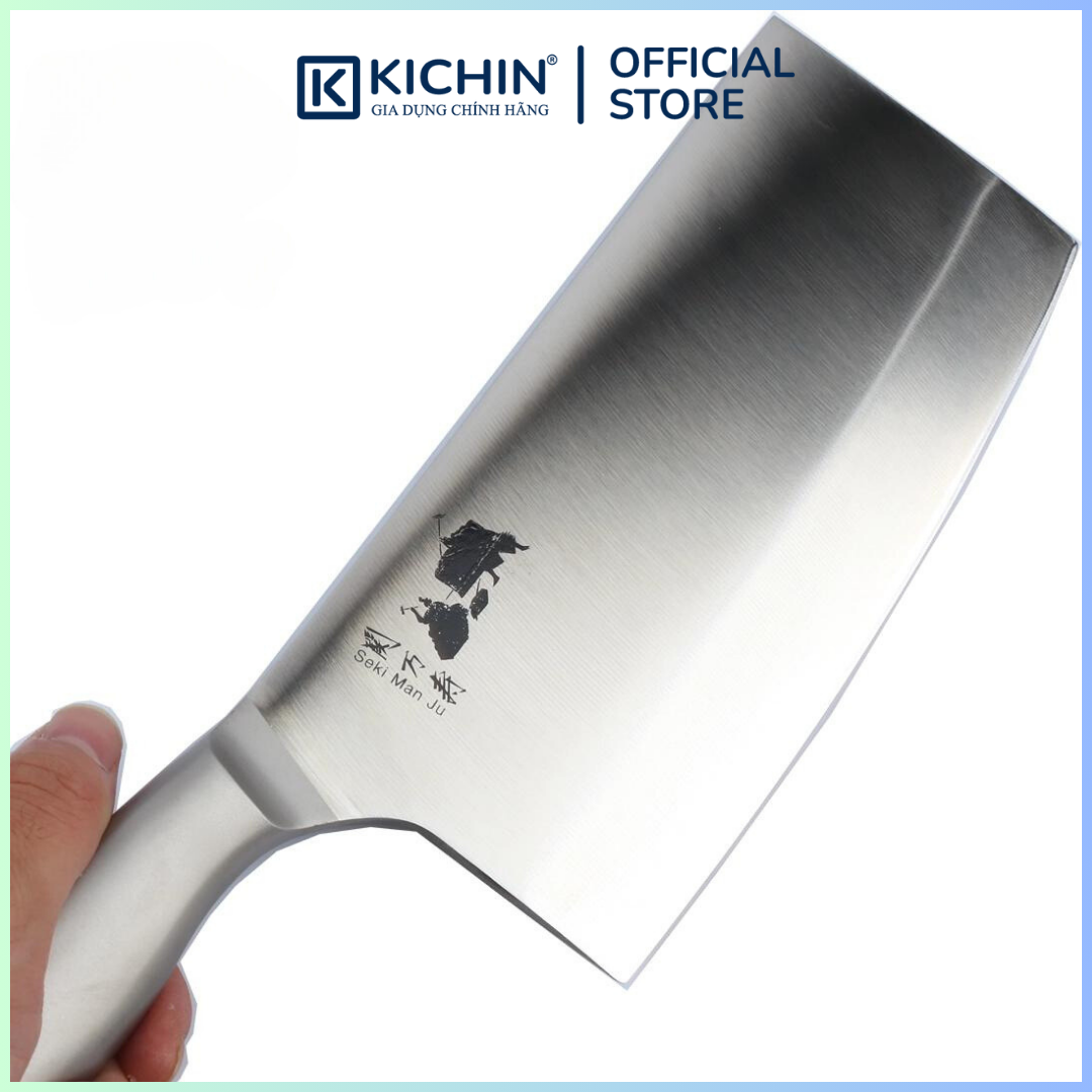 Dao phay chặt thịt Nhật cao cấp KAI Seki ManJu cán kim loại - 041BE0405 (160mm)