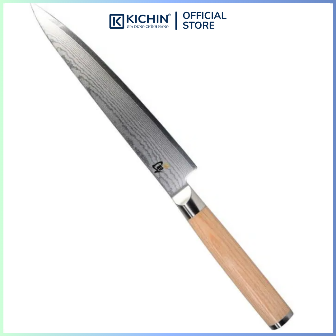 Dao thái đa dụng cao cấp KAI Nhật Bản - Shun Classic White Utility thép VG-Max Damascus 69 lớp DM0701W (150mm)