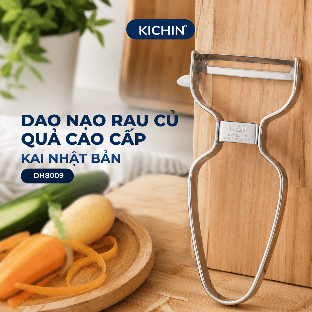 Dao nạo rau củ quả cao cấp Kai Nhật Bản DH8009