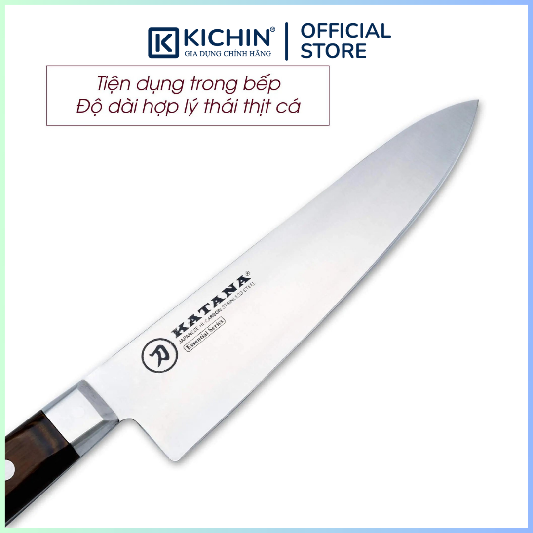 Dao bếp thương hiệu cao cấp KATANA Essential Chef - Dao thái thịt cá KATA202 (200mm)