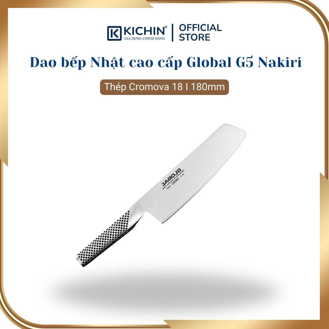 Dao bếp Nhật cao cấp Global G5 Nakiri - Dao thái rau củ(180mm)