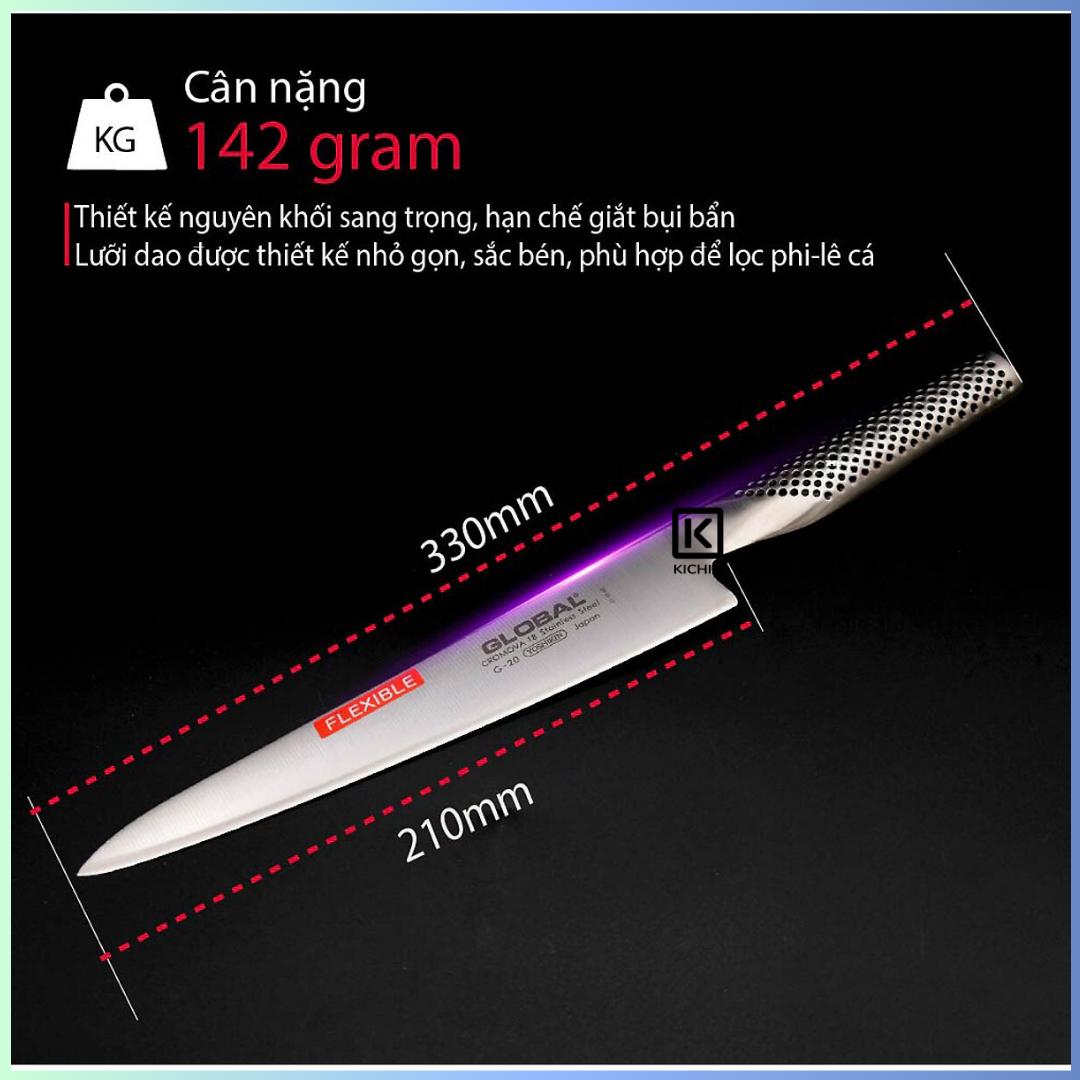 Dao bếp Nhật cao cấp Global G20 Filleting Knife - Dao phi lê (210mm)