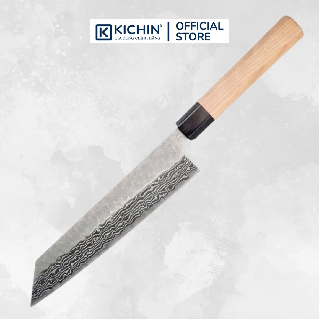 Dao Đa Năng Bunka Nashiji Damascus Keyaki 21cm