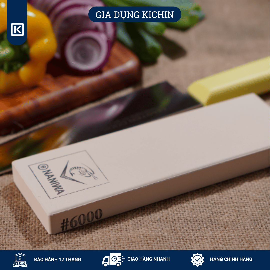 Đá mài dao tinh Naniwa Nhật độ mịn #6000 (có đế) (185x65x15) NKP-6000C