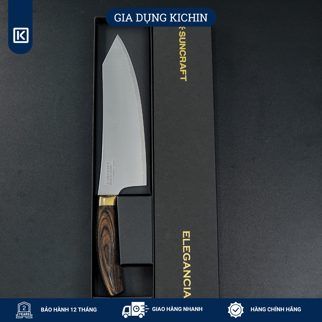 Dao Bếp Đa Năng Senzo Elegancia Thép SG2 Chef 200mm