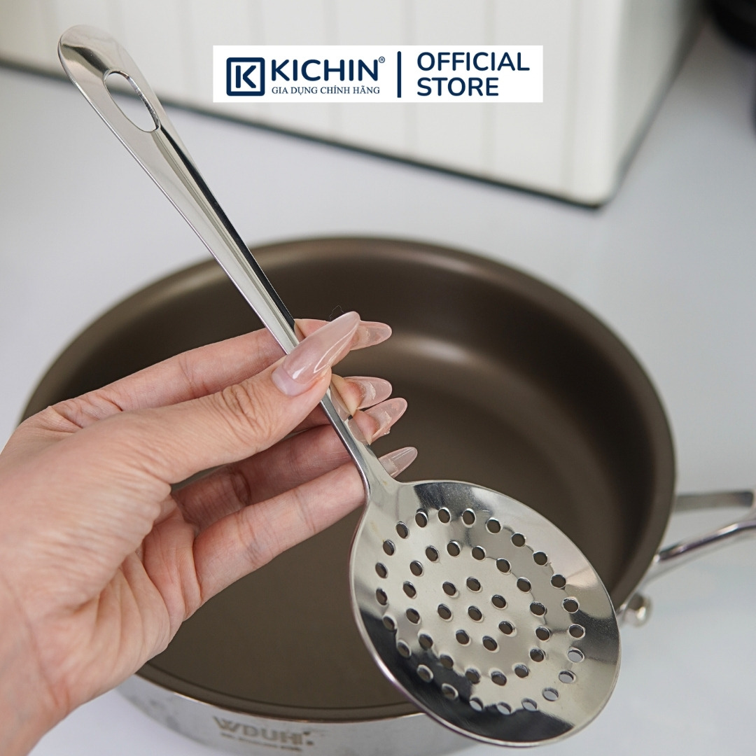 Muôi vớt thức ăn inox cao cấp 304 Kai Nhật Bản siêu bền