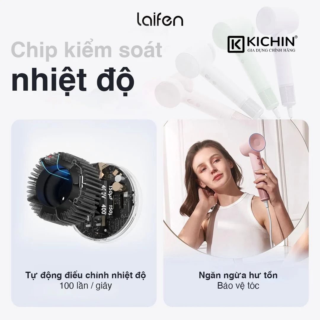 Máy sấy tóc ion âm tốc độ cao Laifen - phiên bản SE