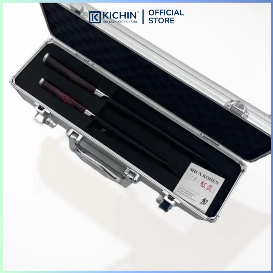 Bộ dao bản kỷ niệm cao cấp KAI Shun KOHEN - Phiên bản giới hạn thép Dual-core 72 lớp TBS0220 (2 chiếc) kèm hộp đựng