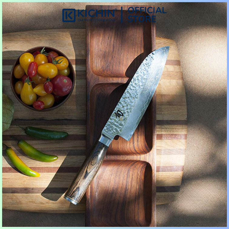 Dao bếp Nhật cao cấp Shun Premier Santoku - Dao thái đa năng thép Damascus TDM0702 (178mm)