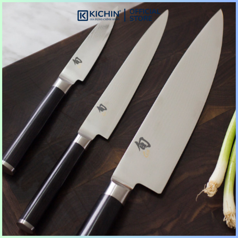 Bộ 3 dao bếp Nhật cao cấp KAI Shun Classic Chef, Ultility và Paring Bộ dao thái, đa năng, gọt hoa quả DMS-300