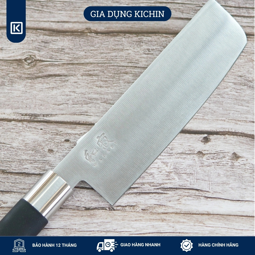 Dao thái rau củ Nhật Bản cao cấp KAI Wasabi Black Nakiri - 6716N (165mm)