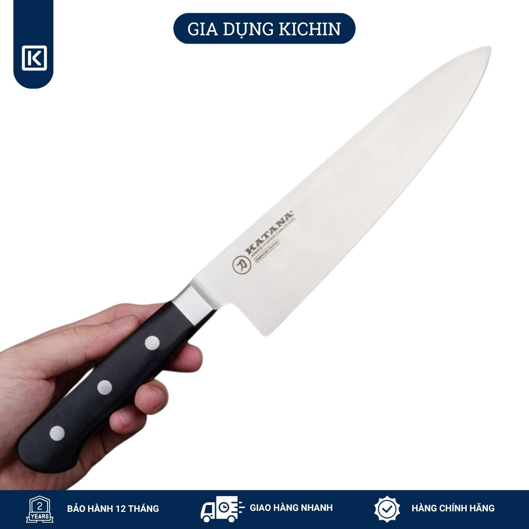 Dao bếp thương hiệu cao cấp KATANA Essential Chef - Dao thái thịt cá KATA202 (200mm)