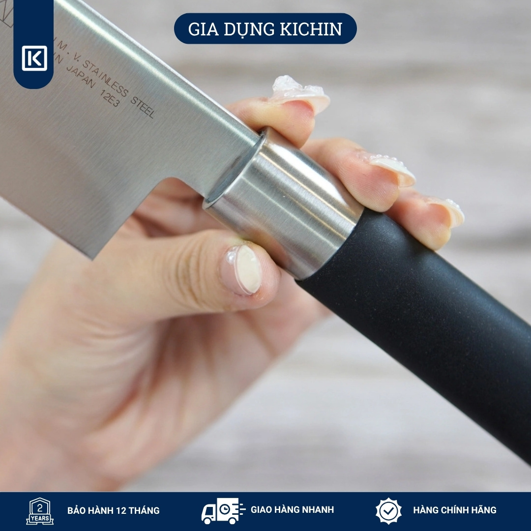 Dao thái rau củ Nhật Bản cao cấp KAI Wasabi Black Nakiri - 6716N (165mm)