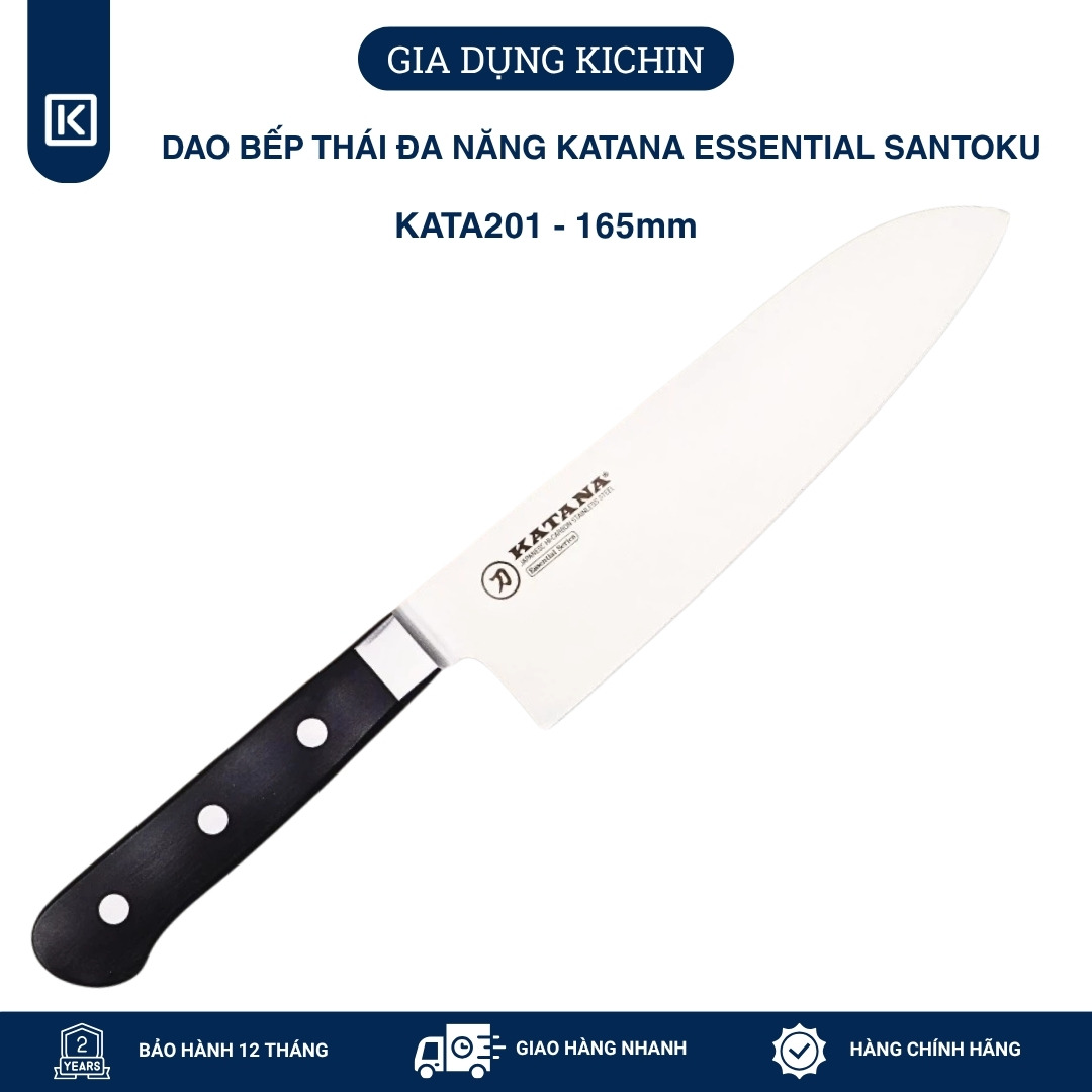 Dao bếp thái đa năng KATANA Essential Santoku - KATA201 (165mm)