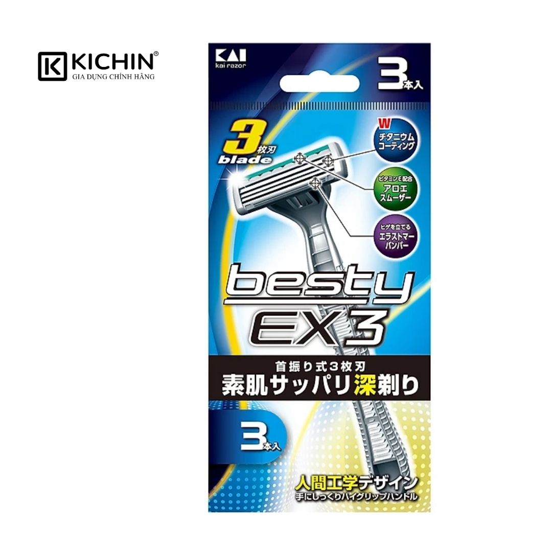Dao cạo râu cao cấp Nhật Besty Ex3 3 Blade