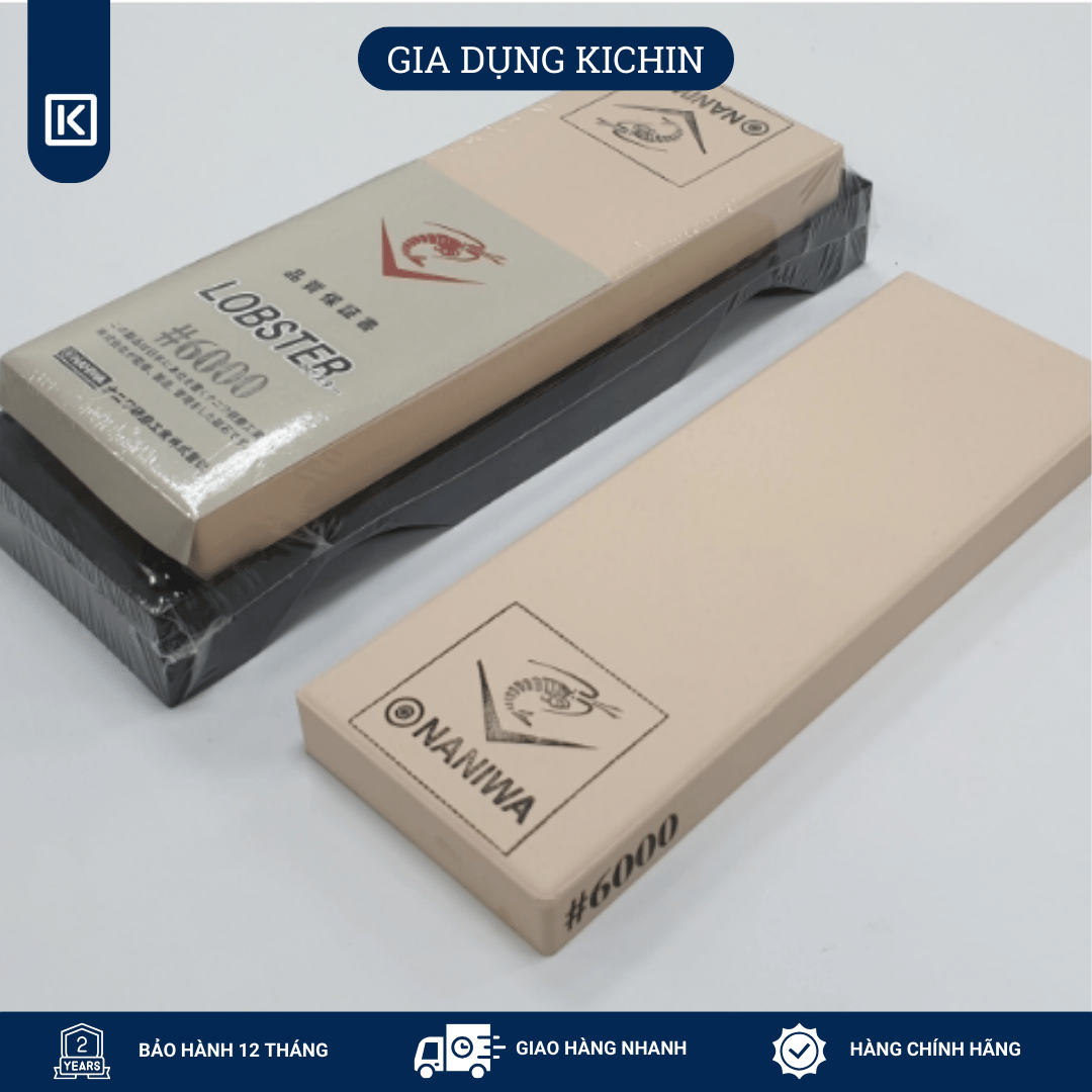 Đá mài dao tinh Naniwa Nhật độ mịn #6000 (có đế) (185x65x15) NKP-6000C
