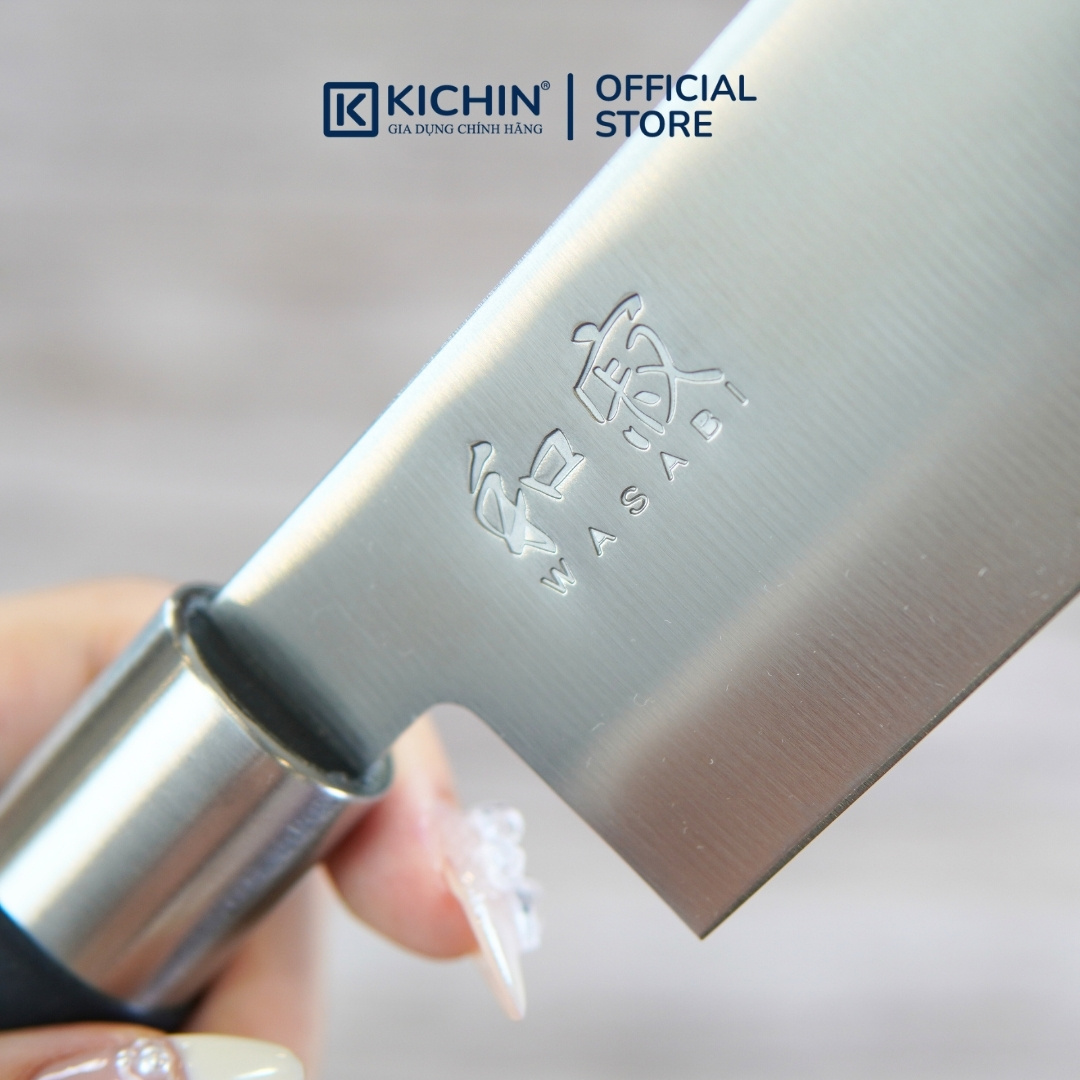 Dao thái rau củ Nhật Bản cao cấp KAI Wasabi Black Nakiri - 6716N (165mm)