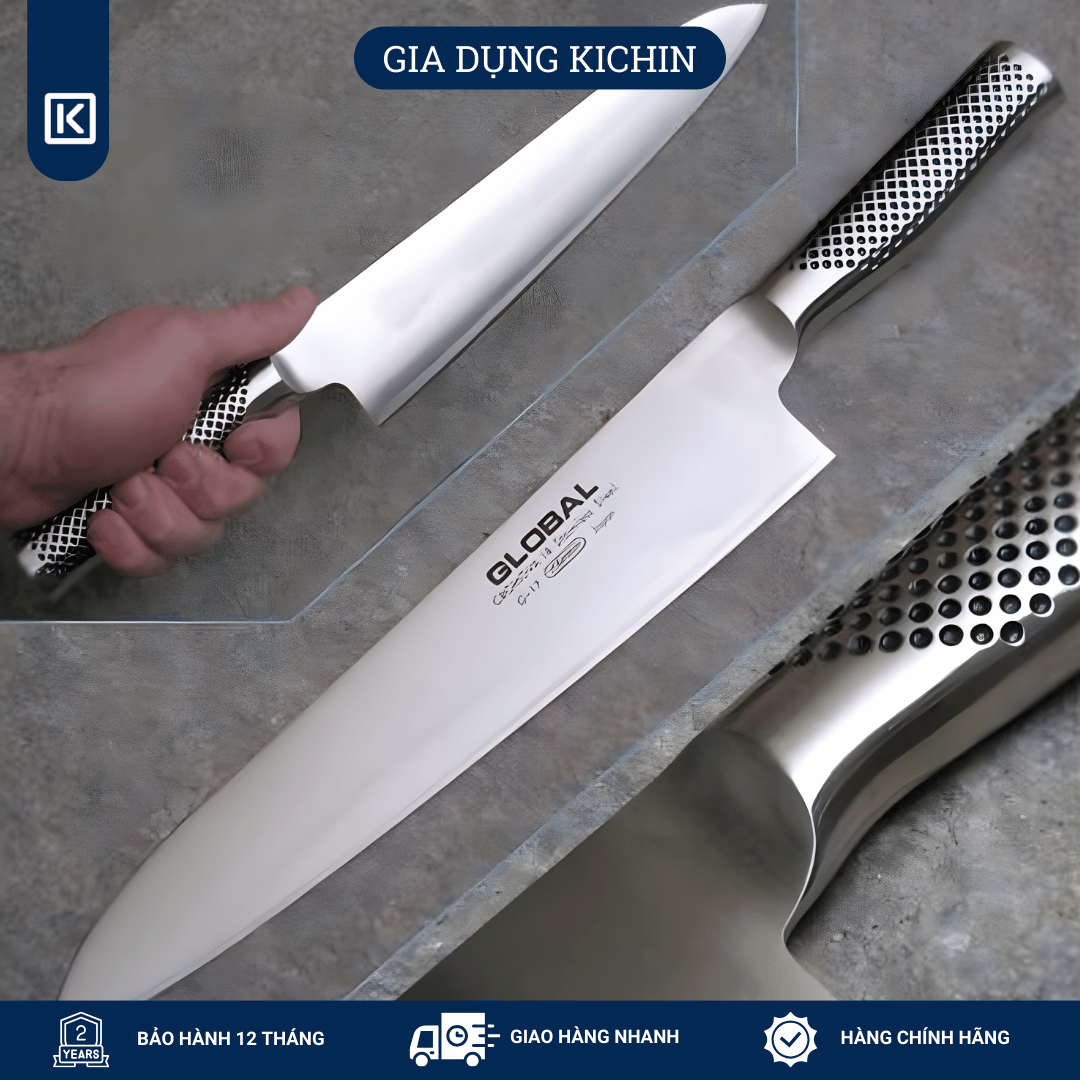 Dao bếp Nhật cao cấp Global G17 Chef - Dao thái thịt cá (270mm)