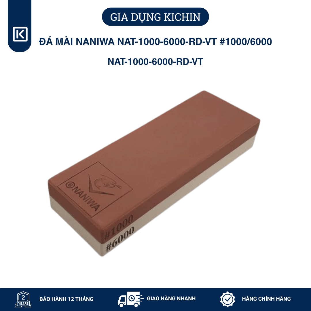 Đá Mài Dao Naniwa Nhật Bản NAT-1000-6000-RD-VT Độ Mịn #1000/6000