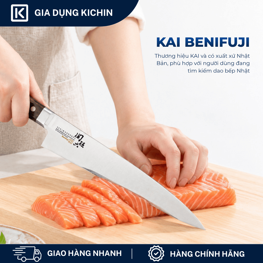 Dao bếp Nhật cao cấp KAI Benifuji Chef - Dao thái thịt cá AB5441 (210mm)