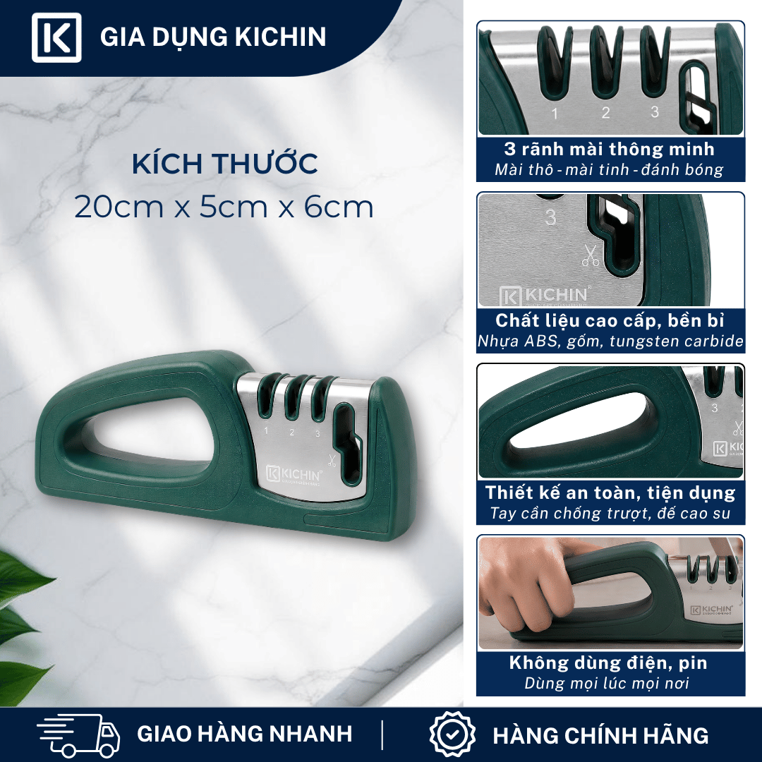 Dụng cụ mài dao 3 bước thương hiệu KICHIN MK-02